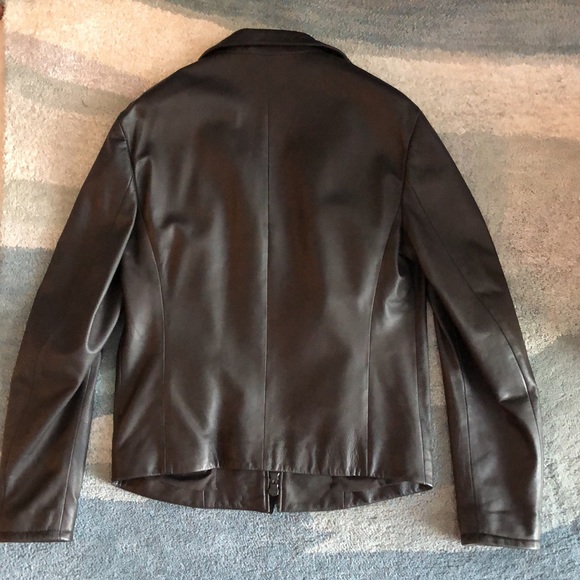 Armani leather jacket. - Picture 2 of 5
